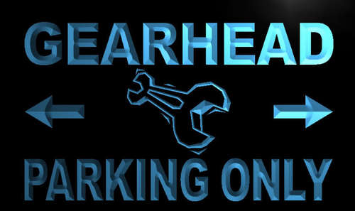 Gear head Parking Only Neon Light Sign